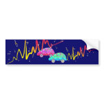 Music (gold, yellow, red 1) bumper stickers