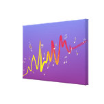 Music (gold, yellow, red 2) canvas prints