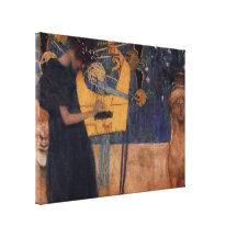 Music - Gustav Klimt Stretched Canvas Prints