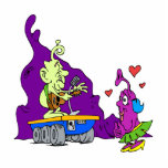 Music hearththrob alien on rover photo sculpture