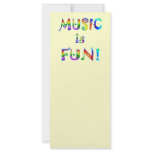 Music is Fun Customized Rack Card