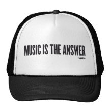 Music is the answer mesh hat