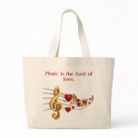 Music Is The Food Tote Bag