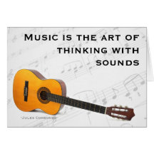 Music is thinking with sound Guitar Cards