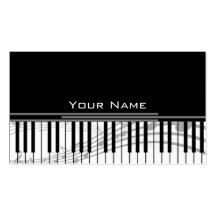 music keys business cards