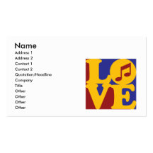 Music Love Business Card Template