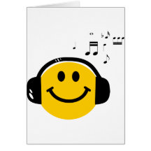 Music loving smiley card