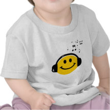 Music loving smiley tee shirt