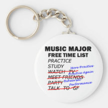 Music Major List - Guy Key Chains