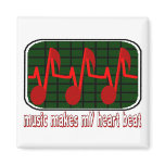 Music Makes My Heart Beat magnets