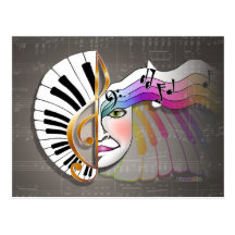 Music Mask POST CARDS