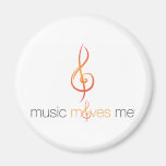 Music Moves Me™ Round Magnets