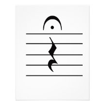Music Notation Rest Blank Personalized Invitations