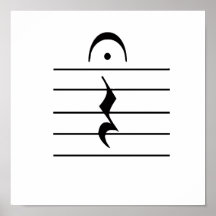 Music Notation Rest Blank Posters