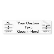 Music Notation Rest with Shut up