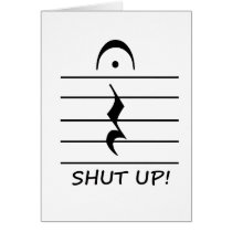 Music Notation Rest with Shut up