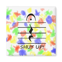 Music Notation Rest with Shut up