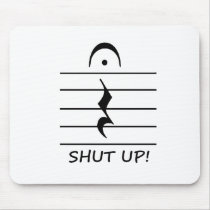Music Notation Rest with Shut up