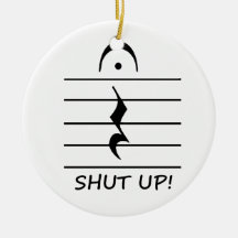 Music Notation Rest with Shut up Ornaments