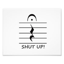 Music Notation Rest with Shut up