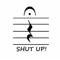 Music Notation Rest with Shut up
