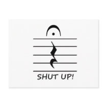 Music Notation Rest with Shut up
