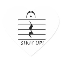Music Notation Rest with Shut up