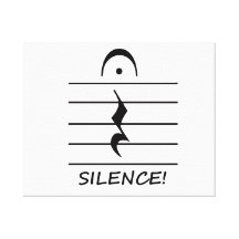 Music Notation Rest with Silence Gallery Wrap Canvas