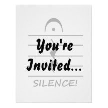 Music Notation Rest with Silence Custom Invites