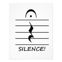 Music Notation Rest with Silence Custom Announcements