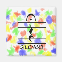 Music Notation Rest with Silence Magnet