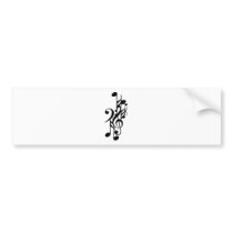 Music Notes Bumper Sticker