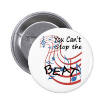 Music Notes Can't Stop the Beat Pin