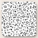 music notes drink coaster