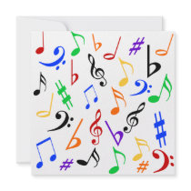 Music Notes Customisable Invitation - Multi