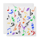 Music Notes Customisable Invitation - Multi