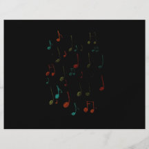 music notes drawn on dark background flyers