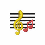 Music Notes embroidered shirts