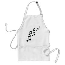 music notes icon apron