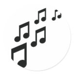 music notes icon stickers