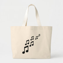 music notes icon tote bags