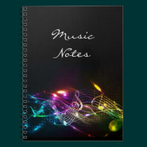 Music Notes in Color for Music-lovers notebooks