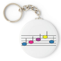 Music Notes Key Chain