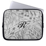 MUSIC NOTES-LAPTOP SLEEVE-PEWER