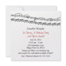 Music Notes Party Invitations