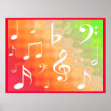 Music notes posters