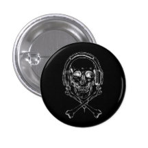 Music Pirate And Proud - X-Ray Pinback Buttons