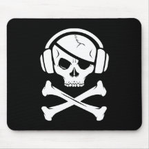 Music Pirate Piracy anti-riaa logo Mousepad