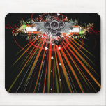 Music Speakers In Flight With Laser Beams Mousepads