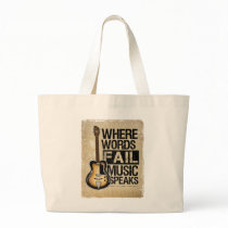 music speaks tote bags